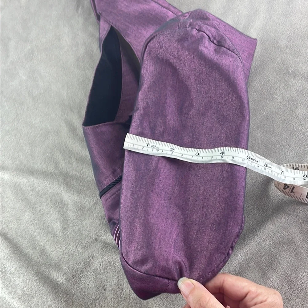 Purple Thailand Fabric Bag Wooden Button Detail